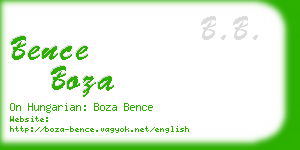 bence boza business card